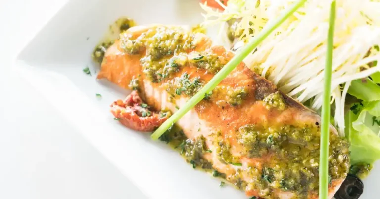 salmon and pesto